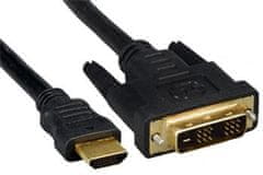 PremiumCord HDMI A - DVI-D M/M kábel 3m