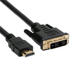 C-Tech HDMI-DVI kábel, M/M, 1.8m