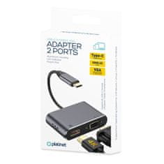 Platinet adapter USB-C HDMI 4K 30Hz VGA PORT-ra USB-C 30Hz VGA PORT