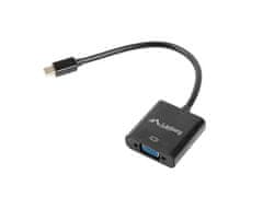 Lanberg HDMI (M) - VGA (F) adapter + Minijack 3,5 mm-es (F) kábel 20cm