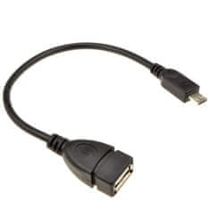 PremiumCord USB redukciós kábel USB A/csatlakozó - Micro USB/csatlakozó 20cm OTG