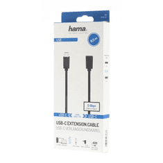 Hama USB-C 3.2 Gen1 hosszabbító kábel, 0,5 m, teljes funkcionalitású