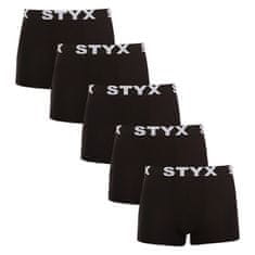 Styx 5PACK férfi boxeralsó sport gumi túlméretezett fekete (5R960) - méret XXXL