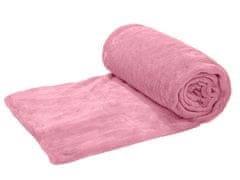 Elerheto otthon VIOLET Világos rózsaszín mikroplüss takaró, 150x200 cm