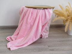 Elerheto otthon VIOLET Világos rózsaszín mikroplüss takaró, 150x200 cm