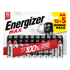 Energizer MAX AA elemek 15 + 5 db