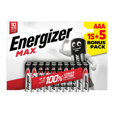 Energizer Energizer MAX AAA akkumulátorok 15 + 5 db