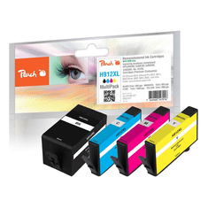 Peach PI300-977 tintapatron 4 dB Kompatibilis Nagy (XL) kapacitású Fekete, Cián, Magenta, Sárga (PI300-977)