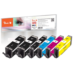 Peach PI100-379 tintapatron 6 dB Kompatibilis Nagy (XL) kapacitású Fekete, Cián, Magenta, Sárga (PI100-379)