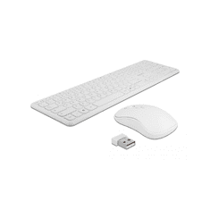 DELOCK USB Tastatur und Maus Set 2,4 GHz kabellos weiß (12703)