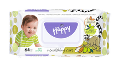Bella Happy Baby Mandula és olíva törlőkendő, 1 x 64 db