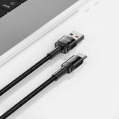 Tech-protect Ultraboost Evo kábel USB / USB-C 100W 5A 3m, fekete