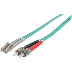 Intellinet 751124 száloptikás kábel 3 M ST LC OM3 Türkizkék (751124)