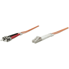 Intellinet 1.0m LC-ST M/M száloptikás kábel 1 M OM2 Narancssárga (470360)
