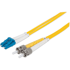 Intellinet 516952 száloptikás kábel 3 M LC ST OS2 Sárga (516952)