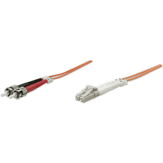 Intellinet 3.0m LC-ST M/M száloptikás kábel 3 M OM2 Narancssárga (470421)