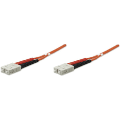 Intellinet Intellinet 0.5m SC M/M száloptikás kábel OM2 Narancssárga