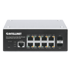 Intellinet 508278 hálózati kapcsoló Vezérelt L2+/L3 Gigabit Ethernet (10/100/1000) Ethernet-áramellátás (PoE) támogatása Fekete (508278)
