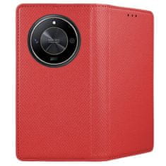 TKG Telefontok Honor X50 5G - piros mágneses szilikon keretes könyvtok
