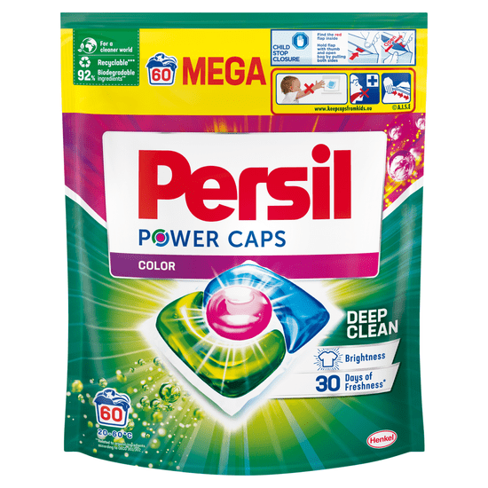 Persil Power Caps Color mosókapszula, 60 mosás