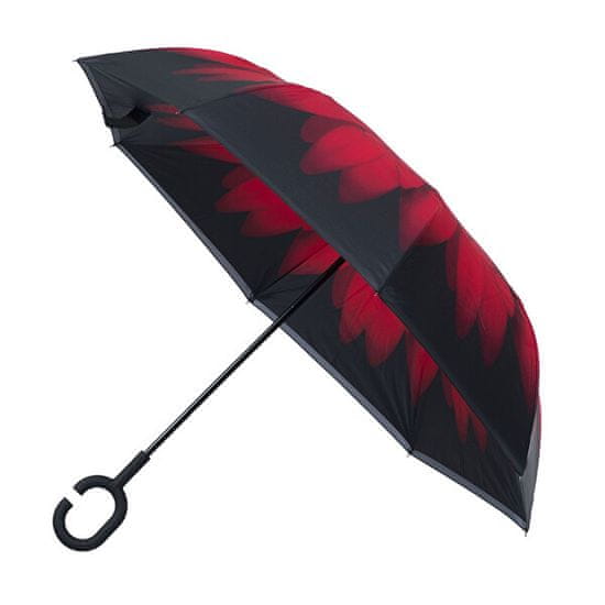 Blooming Brollies Női beltéri esernyő, piros Daisy esernyő kívül EDIORD