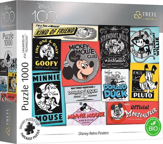 Trefl UFT Disney 100 éves rejtvény: Retro plakátok 1000 darab