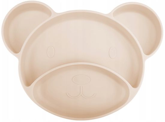 Canpol babies Szilikon osztott tányér tapadókoronggal, Maci