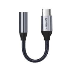 Ugreen Ugreen fejhallgató adapter 3,5 mm-es mini jack-ről USB-C-re 10 cm szürke (30632)