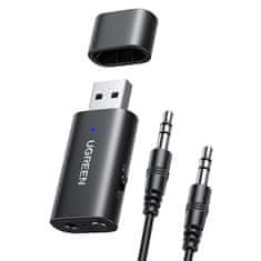 Ugreen Ugreen adó/vevő Bluetooth 5.1 vezeték nélküli audio adapter 3,5 mm-es mini jack fekete (CM523 60300)
