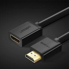 Ugreen Ugreen HDMI adapter kábel (női) - HDMI (férfi) 4K 10.2 Gbps 340 Mhz audio ethernet 0.5 m fekete (HD107 10140)