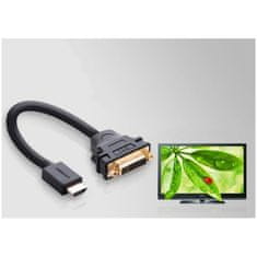 Ugreen Ugreen kábel DVI 24+5 tűs (női) - HDMI (férfi) adapter kábel 22 cm fekete (20136)