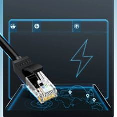 Ugreen Ugreen kábel Ethernet hálózati patchkábel RJ45 Cat 6 UTP 1000Mbps 10m fekete (20164)
