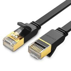Ugreen Ugreen lapos Ethernet hálózati patchkábel RJ45 Cat 7 STP LAN 10 Gbps 3 m fekete (NW106 11262)