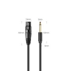 Ugreen Ugreen audio kábel mikrofon kábel XLR (female) - 6,35 mm jack (male) 5 m (AV131)