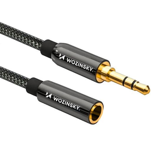 WOZINSKY Wozinsky mini jack (female-male) hosszabbító kábel AUX 3 m fekete