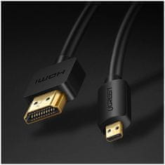Ugreen Ugreen HDMI - micro HDMI 19 tűs 2.0v 4K 60Hz 30AWG kábel 1.5m fekete (30102)