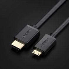 Ugreen Ugreen kábel HDMI - mini HDMI 19 tűs 2.0v 4K 60Hz 30AWG 1.5m fekete (11167)