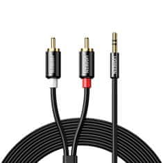 Ugreen Ugreen audio kábel 3.5 mm mini jack - 2RCA 5m fekete (AV116)