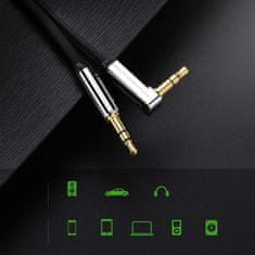 Ugreen Ugreen lapos AUX audio kábel 3,5 mm-es mini jack 1m ezüst (10597)