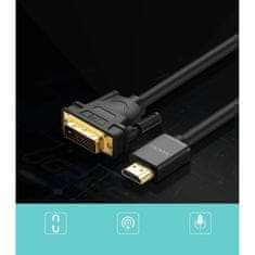 Ugreen Ugreen kábel HDMI - DVI 4K 60Hz 30AWG 1m fekete (30116)