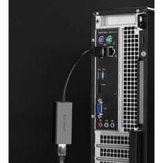 Ugreen Ugreen külső hálózati kártya RJ45 - USB 2.0 100 Mbps Ethernet fekete (CR110 20254)