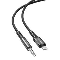 AceFast Acefast MFI audio kábel Lightning - 3.5mm mini jack (férfi) 1.2m, AUX fekete (C1-06 fekete)