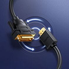 Ugreen Ugreen kétirányú HDMI - DVI kábel 2m fekete (HD106)