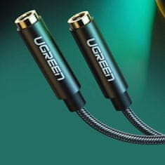 Ugreen Ugreen fejhallgató kábel AV123 minijack 3.5mm (férfi) - 2x minijack 3.5mm (női) - fekete