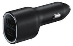 SAMSUNG Kettős autós töltő Samsung 40W USB/USB-C EP-L4020NBEGEU, fekete