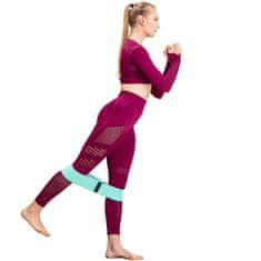 Netscroll Sportos leggings push up hatással, sport leggings, varrat nélküli push up női leggings sporttevékenységekhez, fitness, pilates, jóga + edzőszalagok különböző nehézségi szinteken, PushBands, S/M