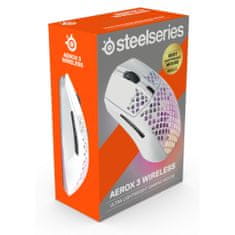 SteelSeries Aerox 3 (2022) Snow 62608 Optikai Egér 18000DPI Fehér