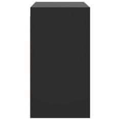 Vidaxl fekete faliszekrény üvegajtókkal 68 x 37 x 68,5 cm 836491