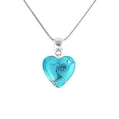 Lampglas Gyengéd nyaklánc Forest Heart tiszta ezüsttel Lampglas gyöngyben NLH10