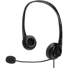 Lindy 20432 fejhallgató és headset Vezetékes Sisakbeszélő Iroda/telefonos ügyfélközpont Fekete
